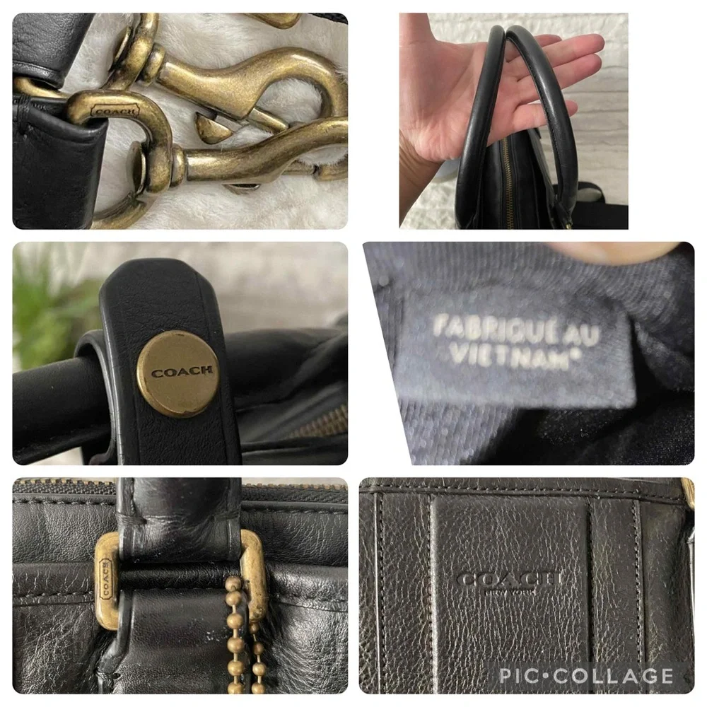 ❤️Flash SALE❤️Great Condition Coach Black Leather Laptop Bag - Picture 5 of 7